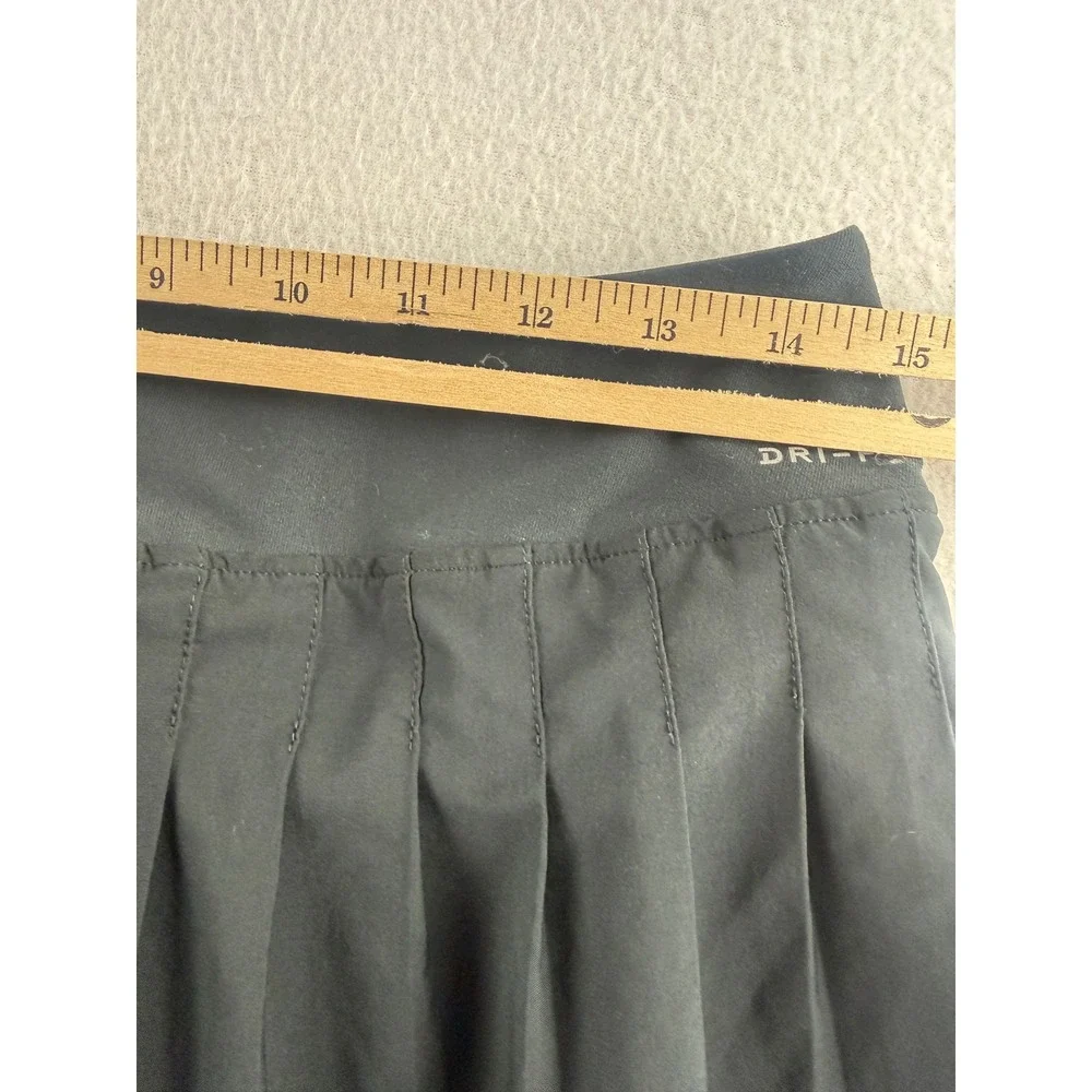 Nike Dri-FIT Women Black Pleated Tennis Skirt Skort Athletic Size M 517910-1/2
